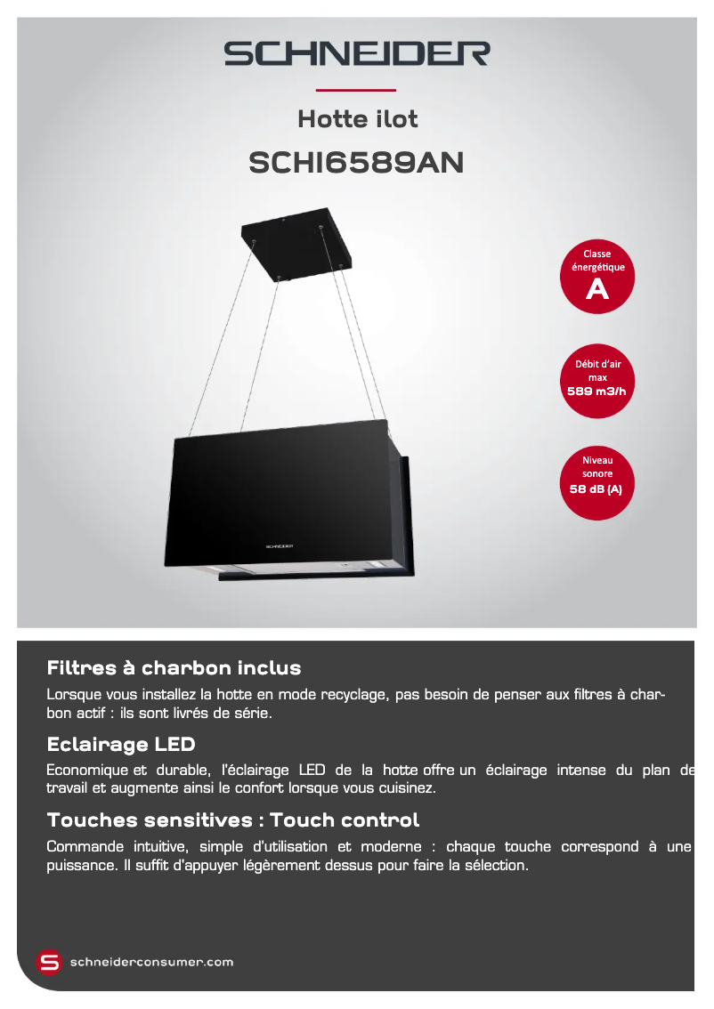 Page 1 of the manual User Manual Schneider SCHI6589AN
