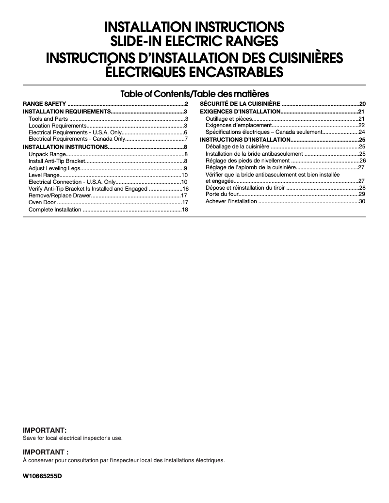 First page image of the manual for JES1450FB