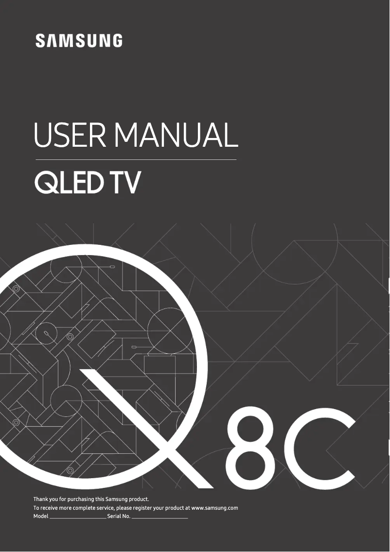 First page image of the manual for QE55Q8CNAT