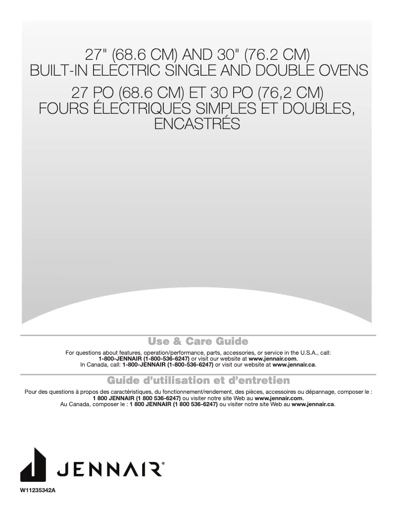 Page 1 of the manual User Manual JennAir JJW2427IL