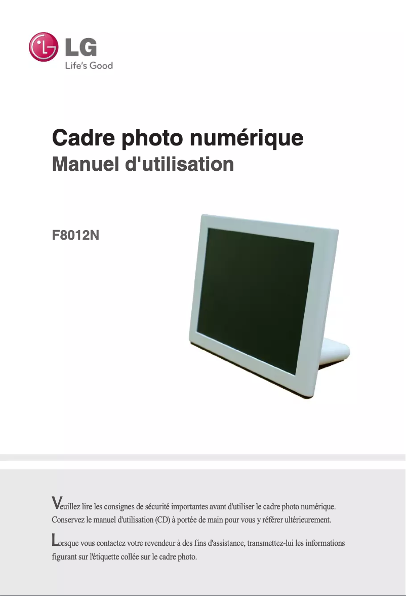 First page image of the manual for F8012N