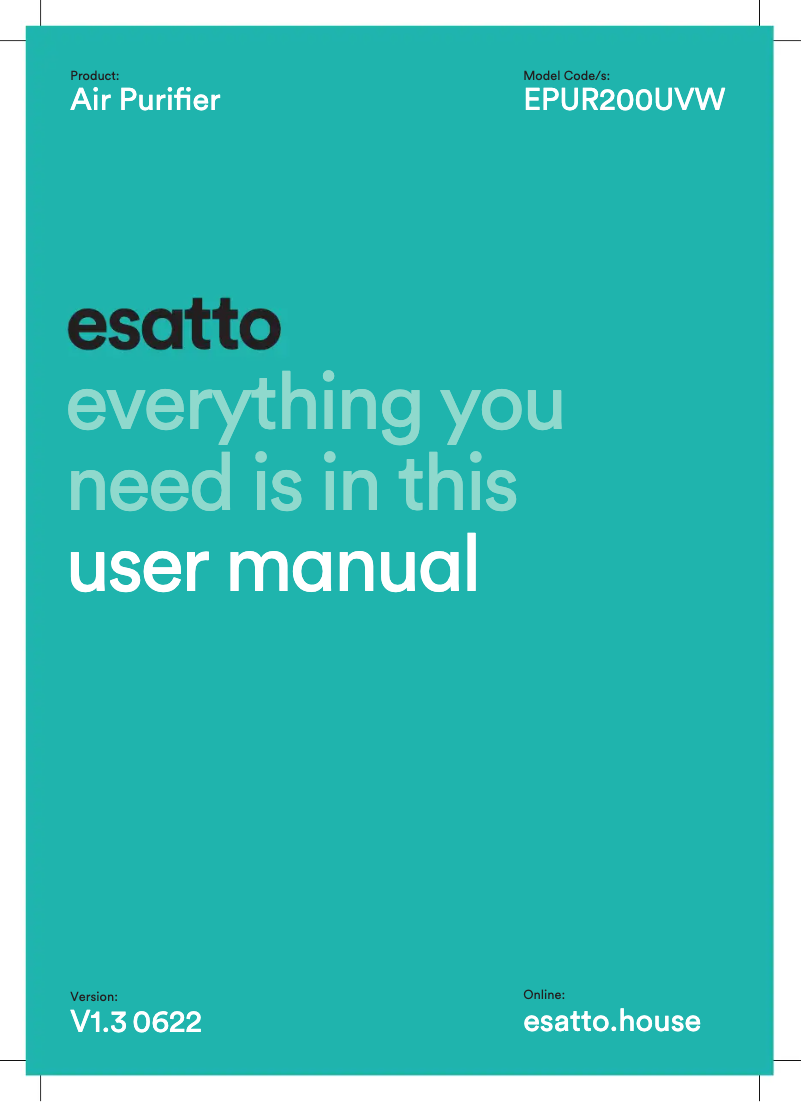 Page 1 of the manual User Manual Esatto EPUR200UVW