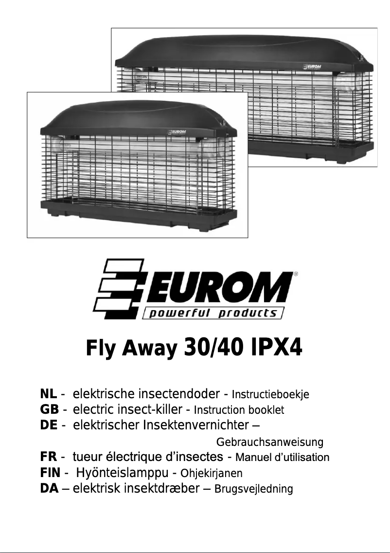Page 1 of the manual User Manual Eurom Fly Away 30 IPX4