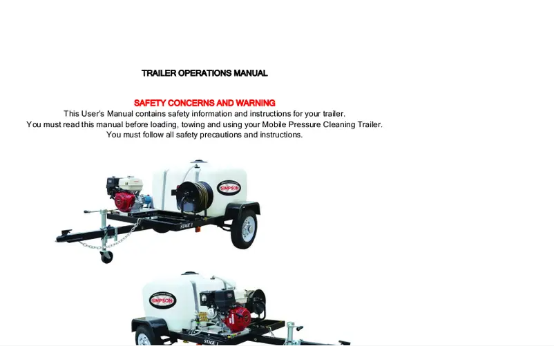 First page image of the manual for 95005