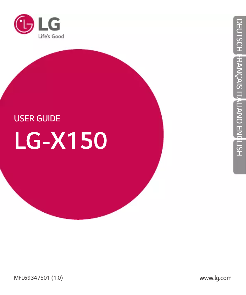 Page 1 of the manual User Manual LG Bello II