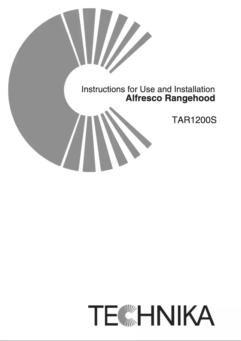 Image de la première page du manuel de l'appareil TAR1200S