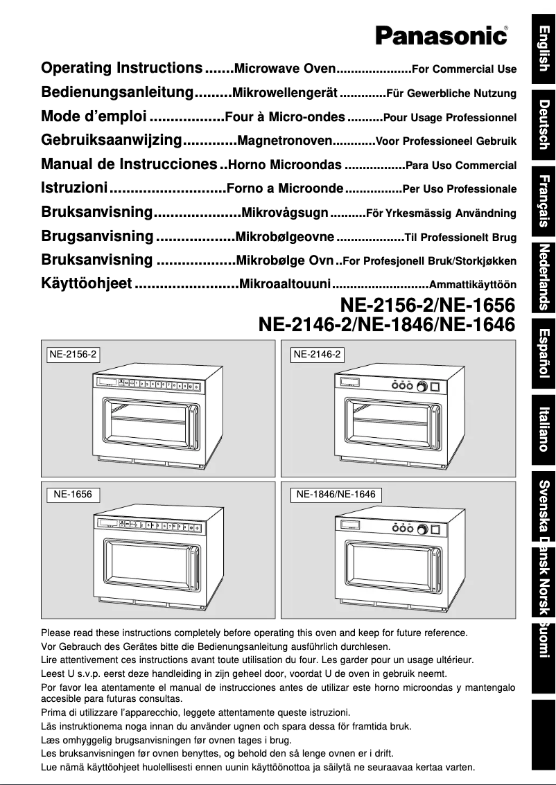 Page 1 of the manual User Manual Panasonic NE-2146