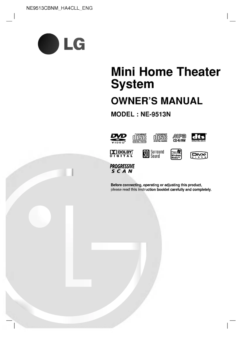 Page 1 of the manual User Manual LG NE-9513N