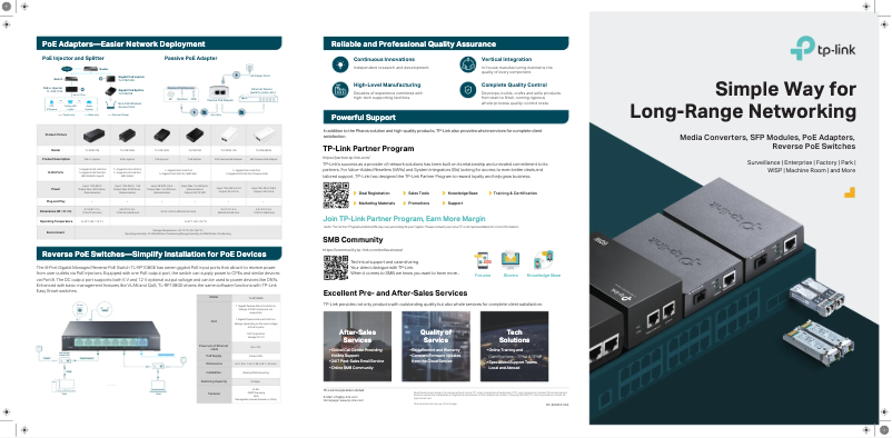 Page 1 of the manual Technical Sheet TP-Link MC220L