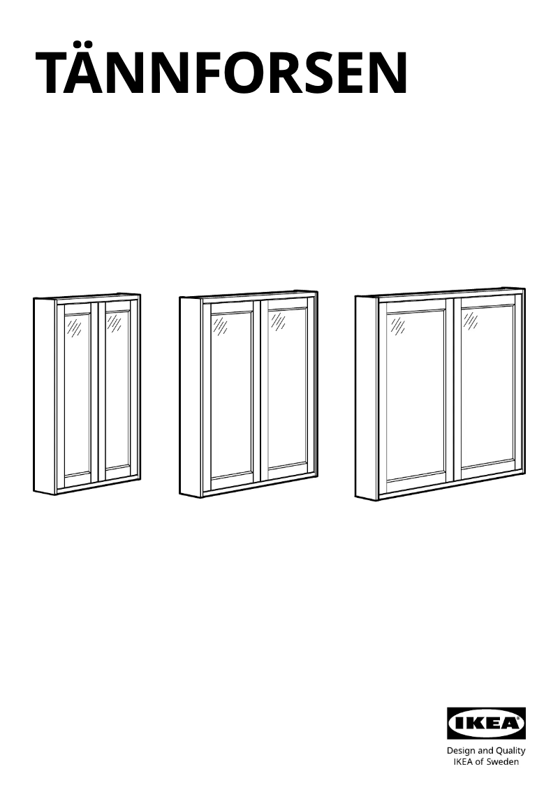 First page image of the manual for TÄNNFORSEN 205.354.83