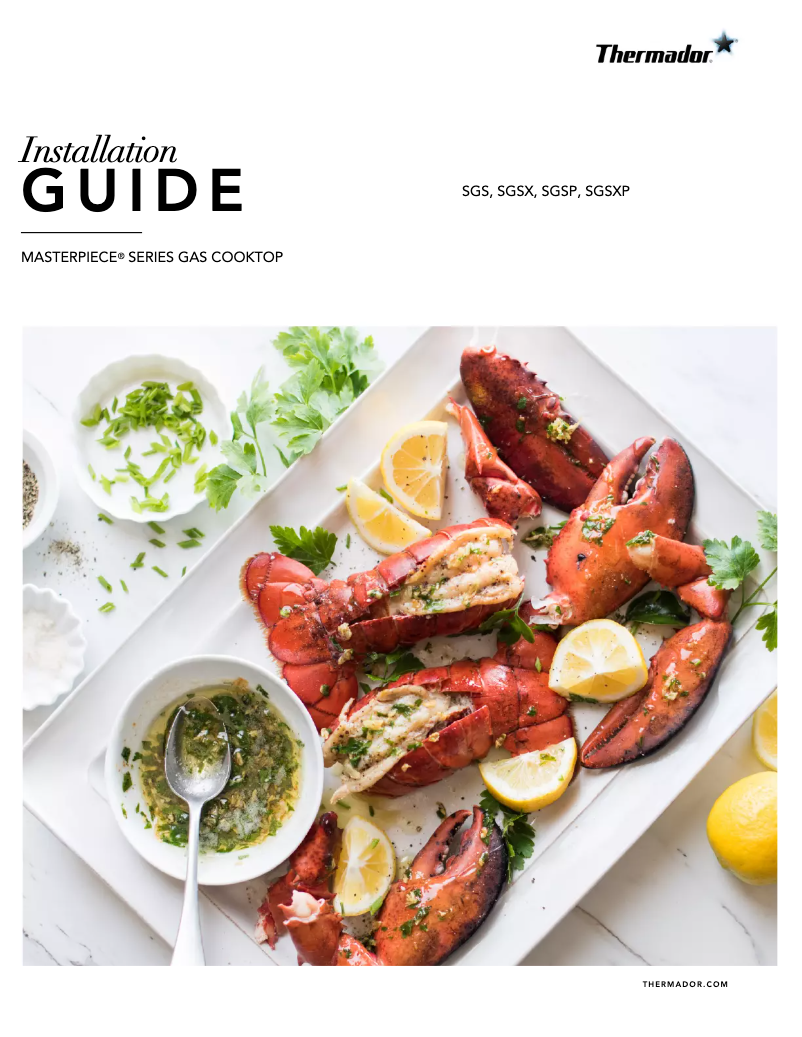 First page image of the manual for SGSX365TS