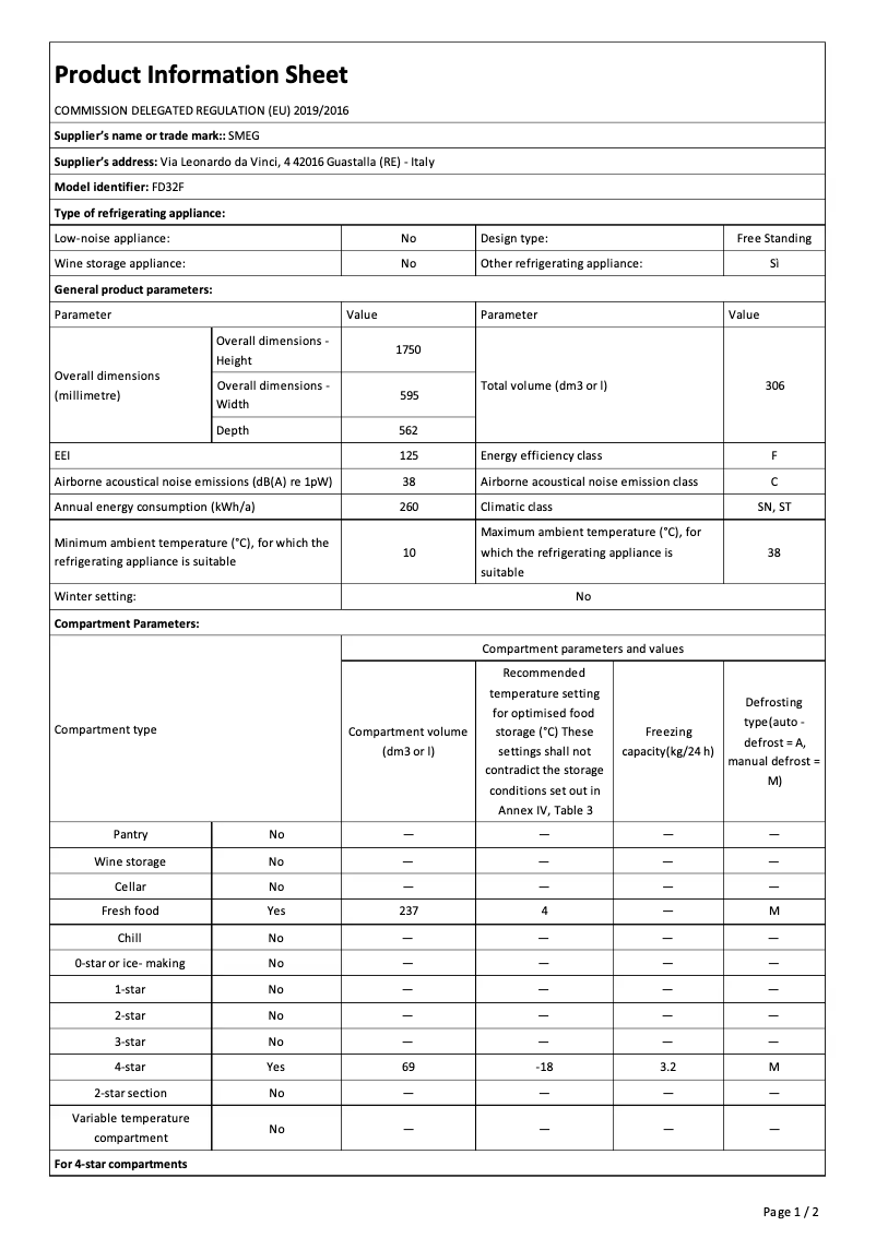First page image of the manual for FD32F