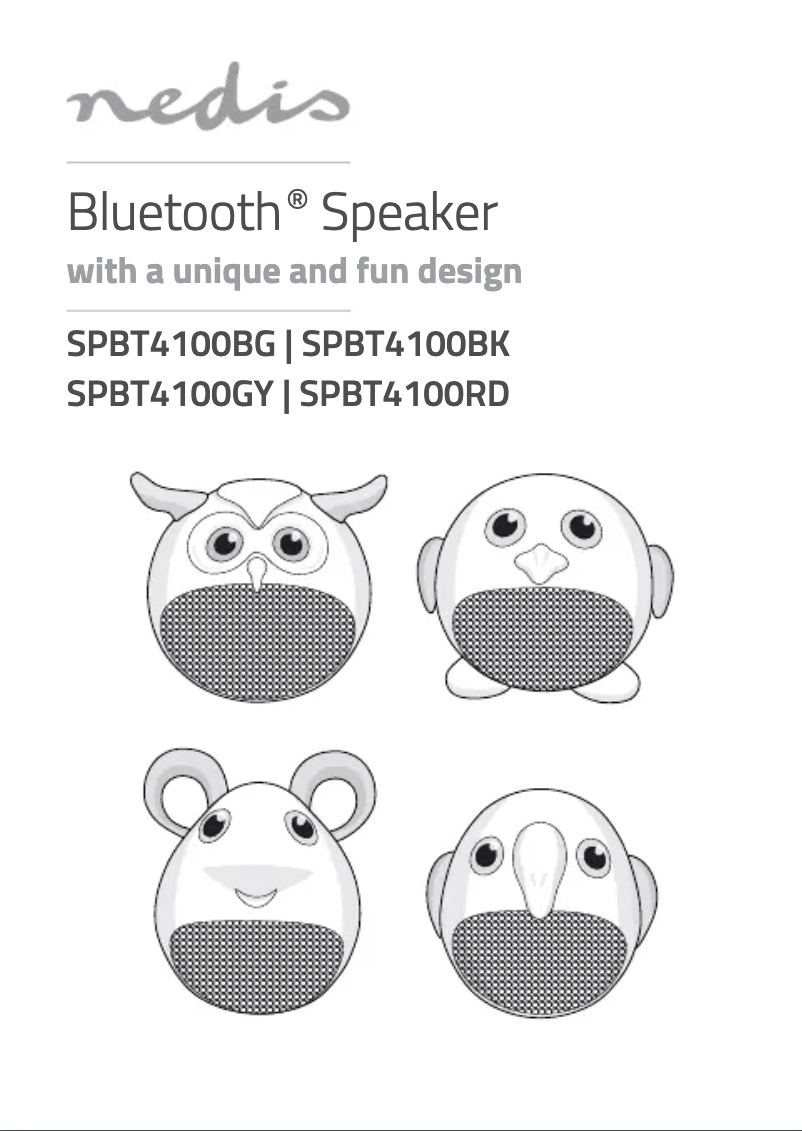 First page image of the manual for SPBT4100GY