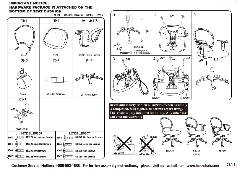 Page 1 of the manual User Manual Boss B6207