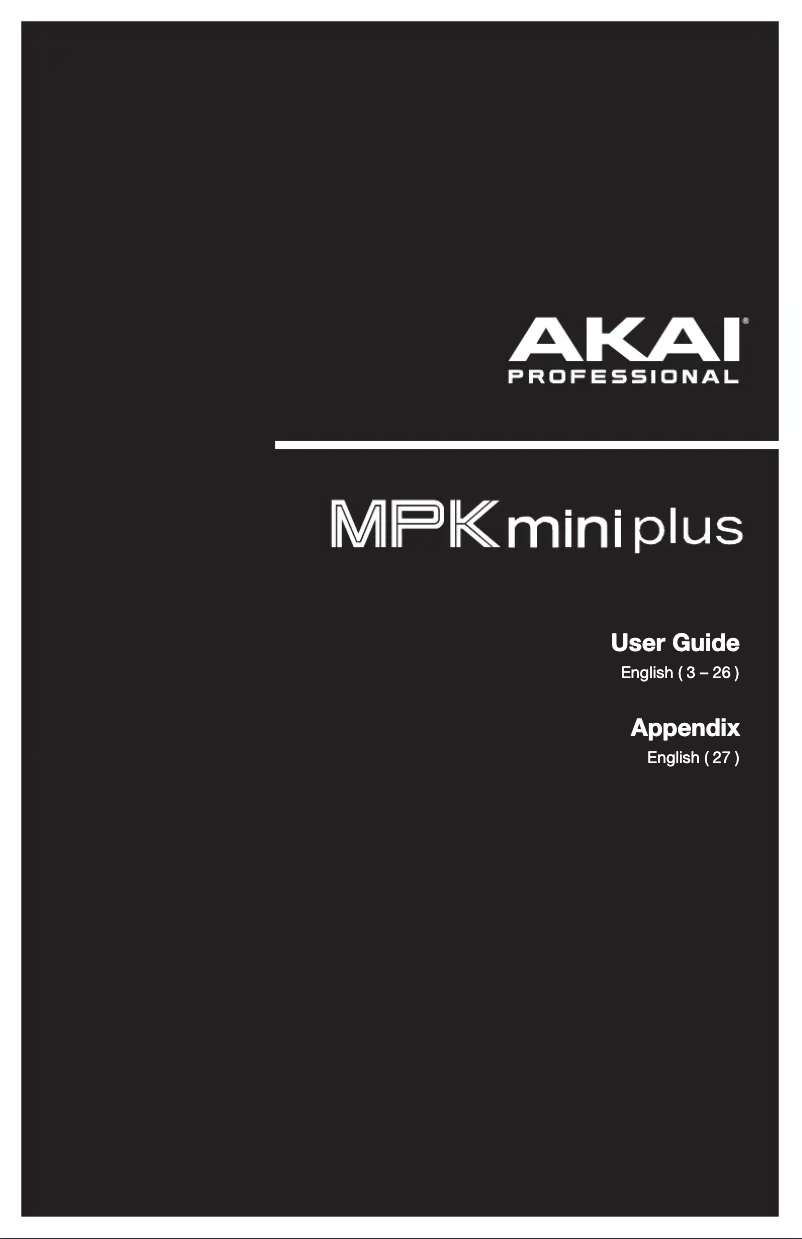 Page 1 of the manual User Manual AKAI MPK Mini Plus