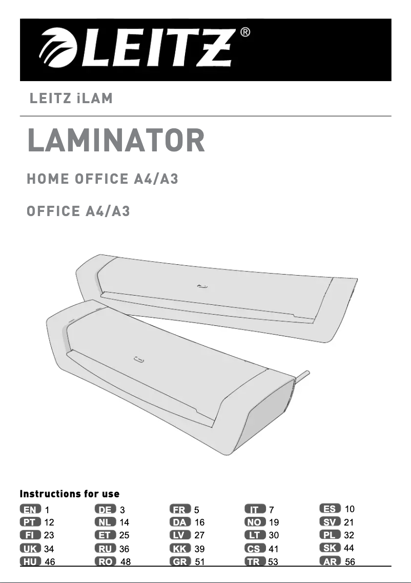 First page image of the manual for iLAM Home Office A4