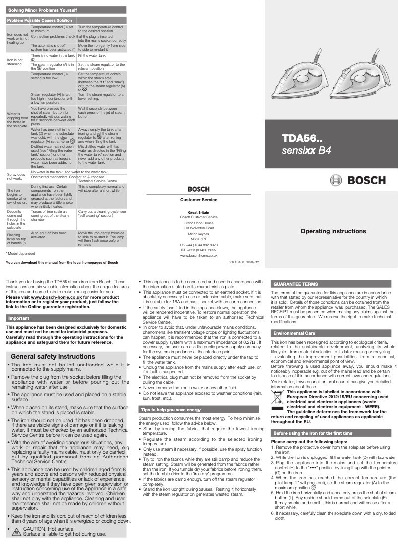 Page 1 of the manual User Manual Bosch Sensixx B4 Power II TDA5620GB
