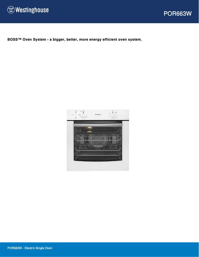 First page image of the manual for POR663W