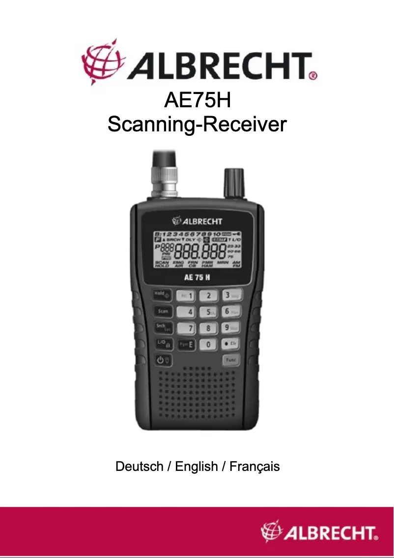 Page 1 of the manual User Manual Albrecht 27075