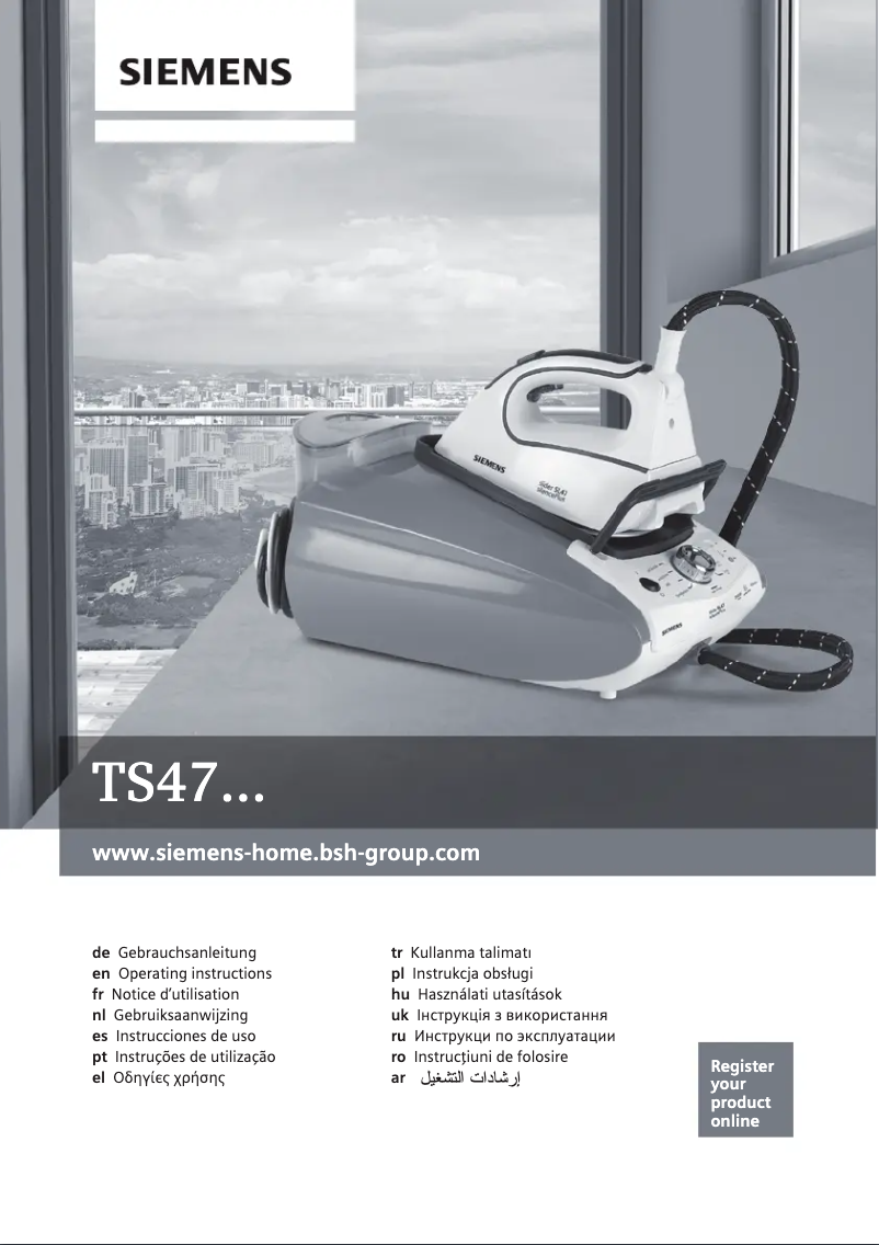 Page 1 of the manual User Manual Siemens Slider TS47 TS4731100