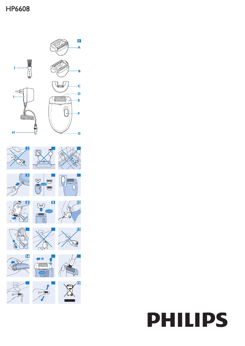 Image de la première page du manuel de l'appareil Satinelle HP6608