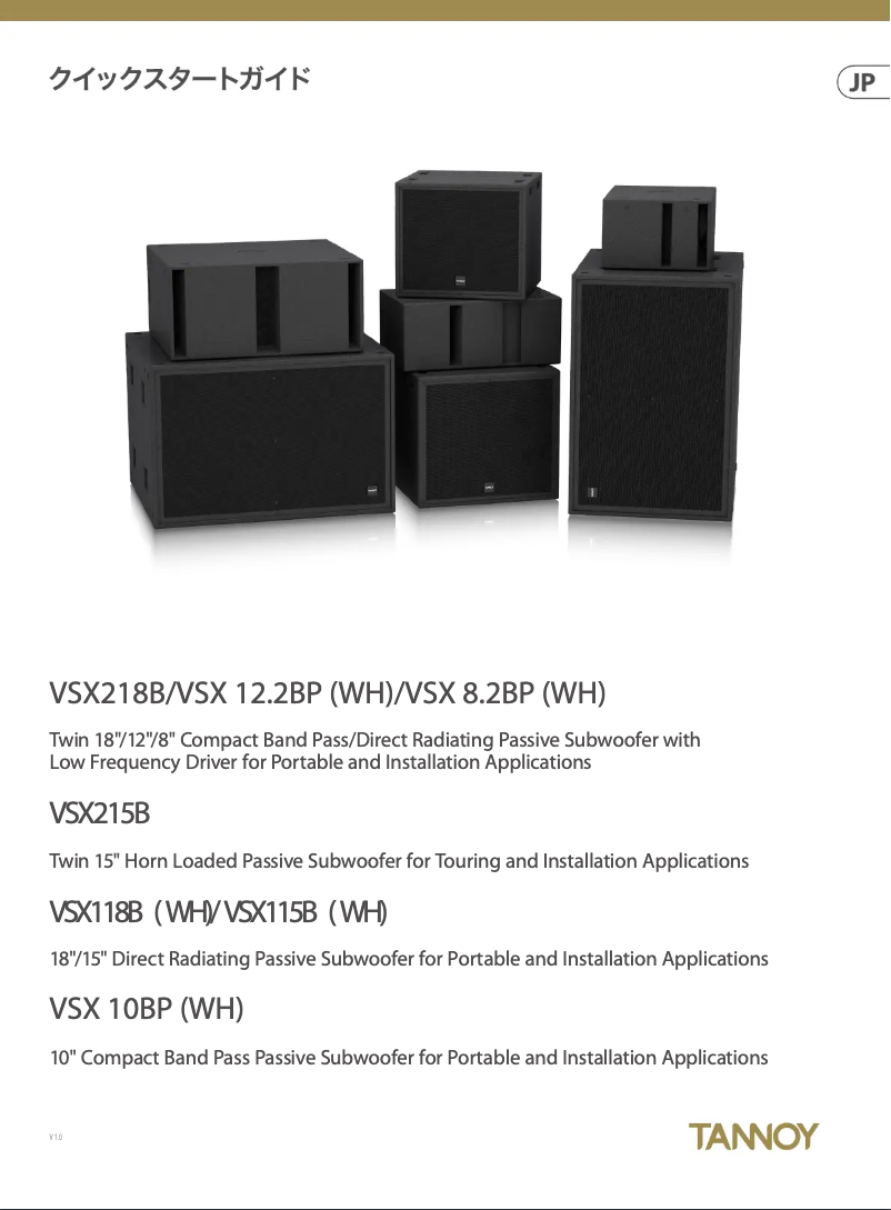 First page image of the manual for VSX115B