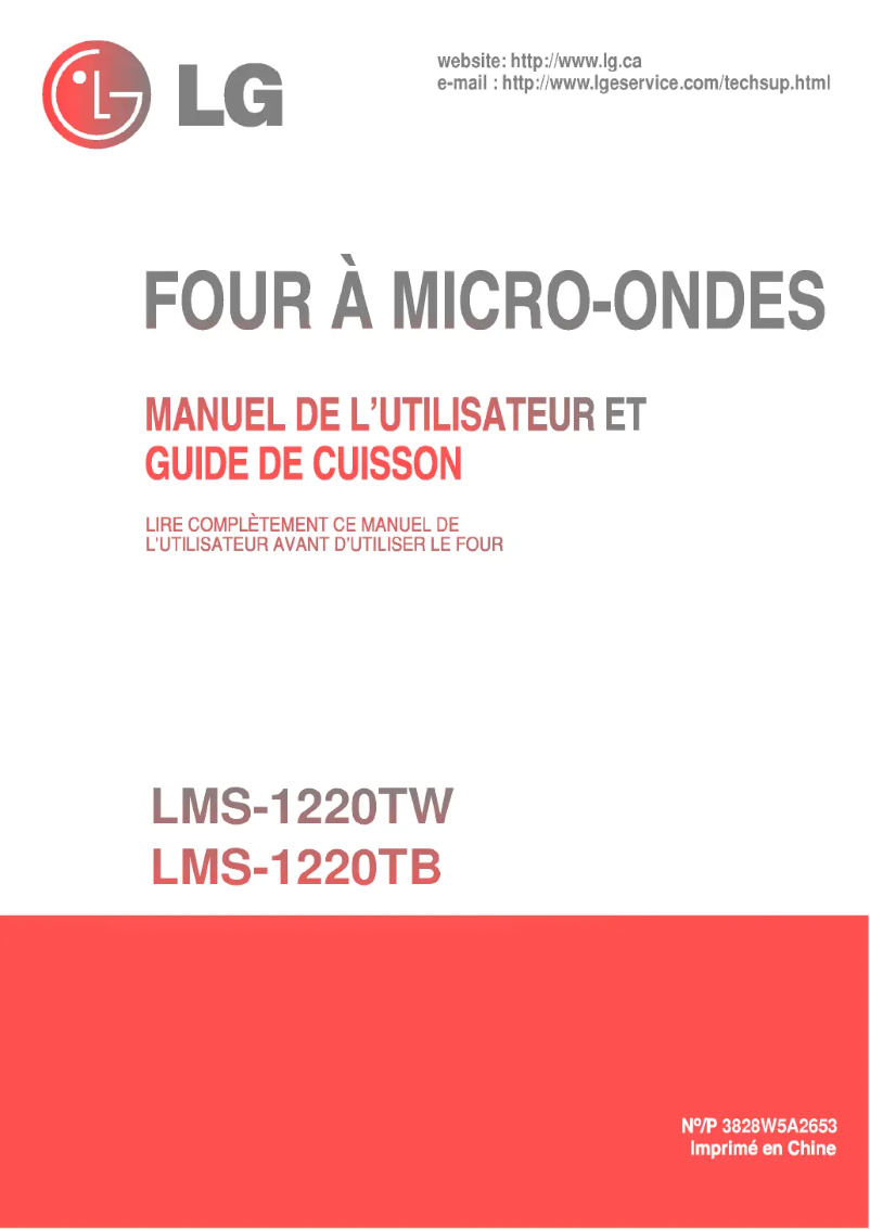Page 1 of the manual User Manual LG LMS-1220TW