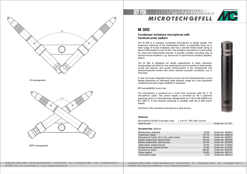 First page image of the manual for M 300
