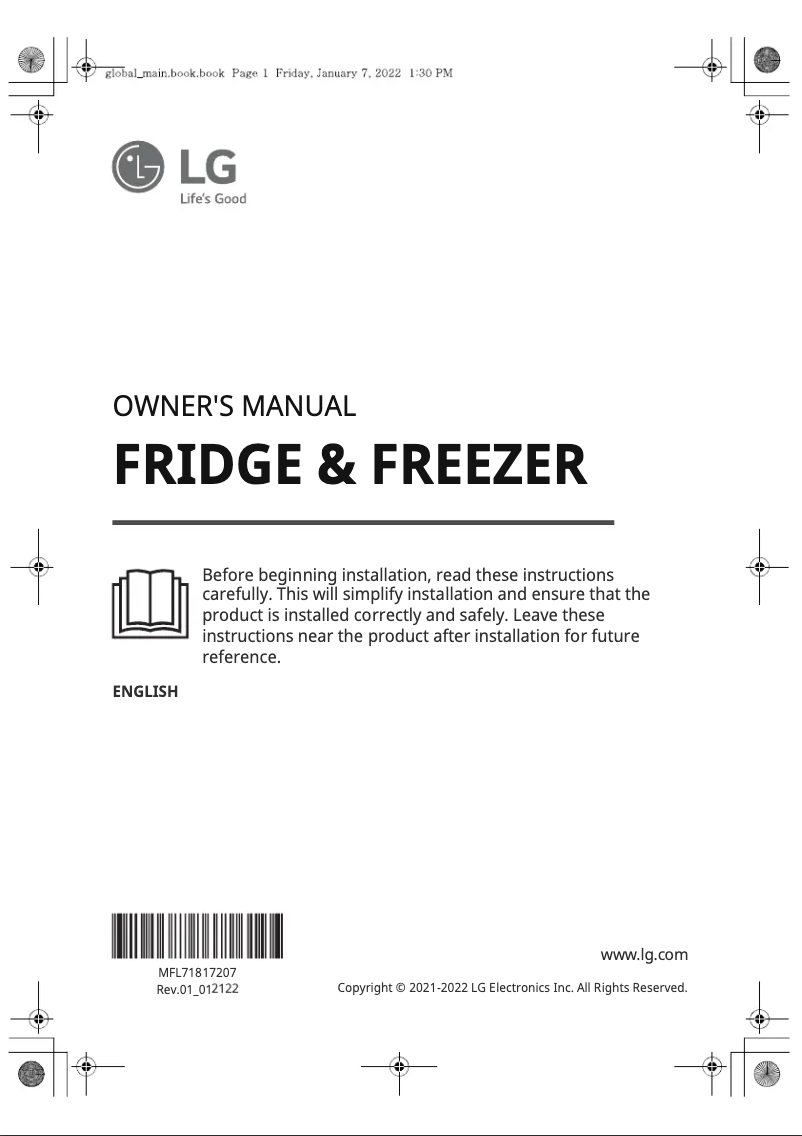 Page 1 of the manual User Manual LG RVT-B119DG