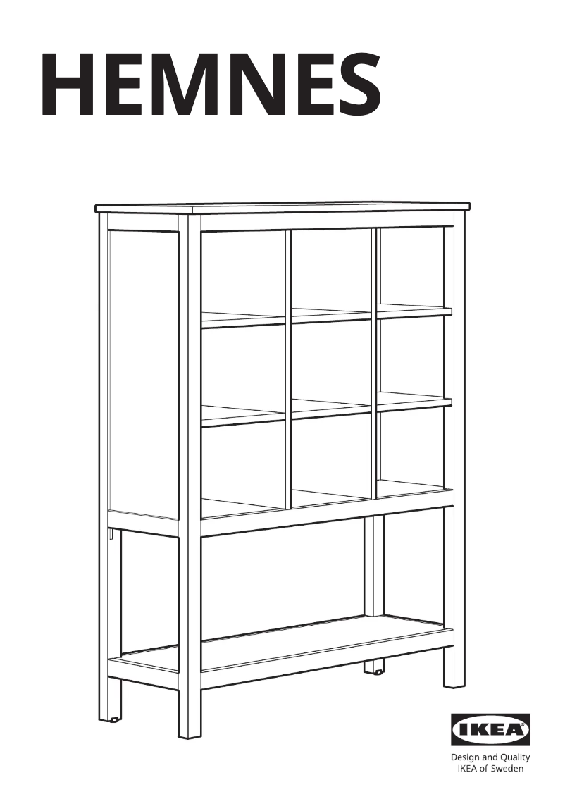 First page image of the manual for HEMNES 303.822.10