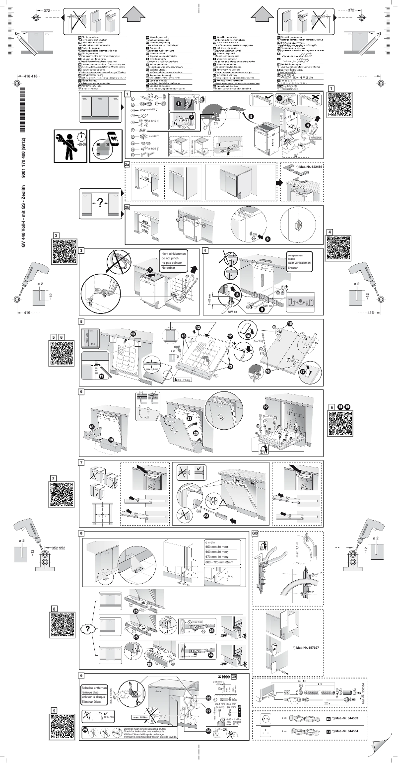 Page 1 of the manual Installation Guide Siemens SR656X04TE