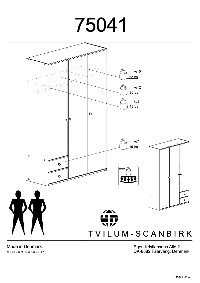 Page 1 of the manual User Manual JYSK Dallerup (132x200x50)