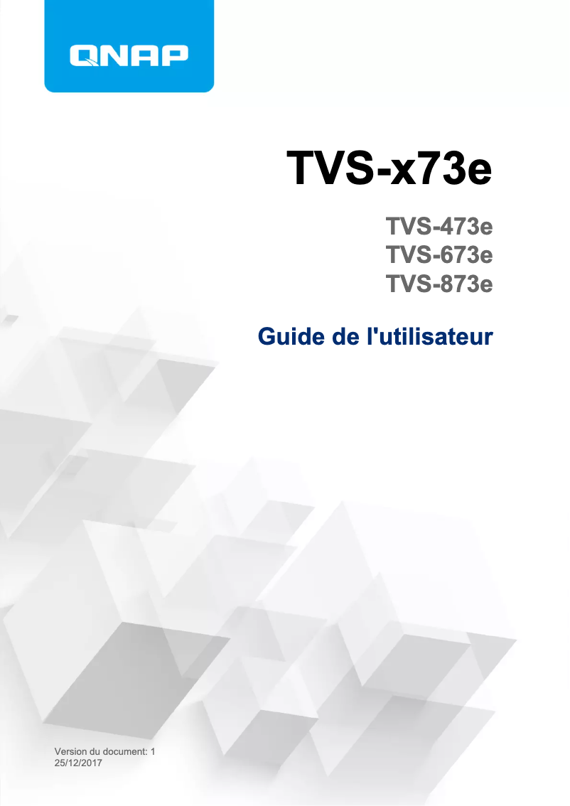 Page 1 of the manual User Manual QNAP TVS-873e-8G