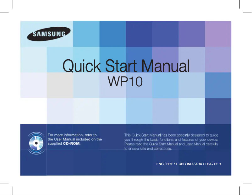 Page 1 of the manual User Manual Samsung WP10