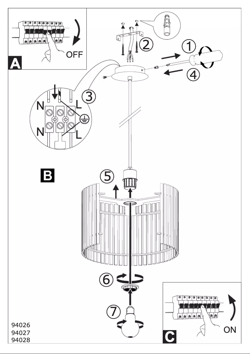 Page 1 of the manual User Manual Eglo Narola