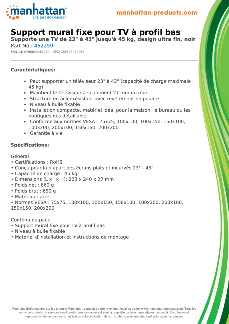 Image de la première page du manuel de l'appareil 462259