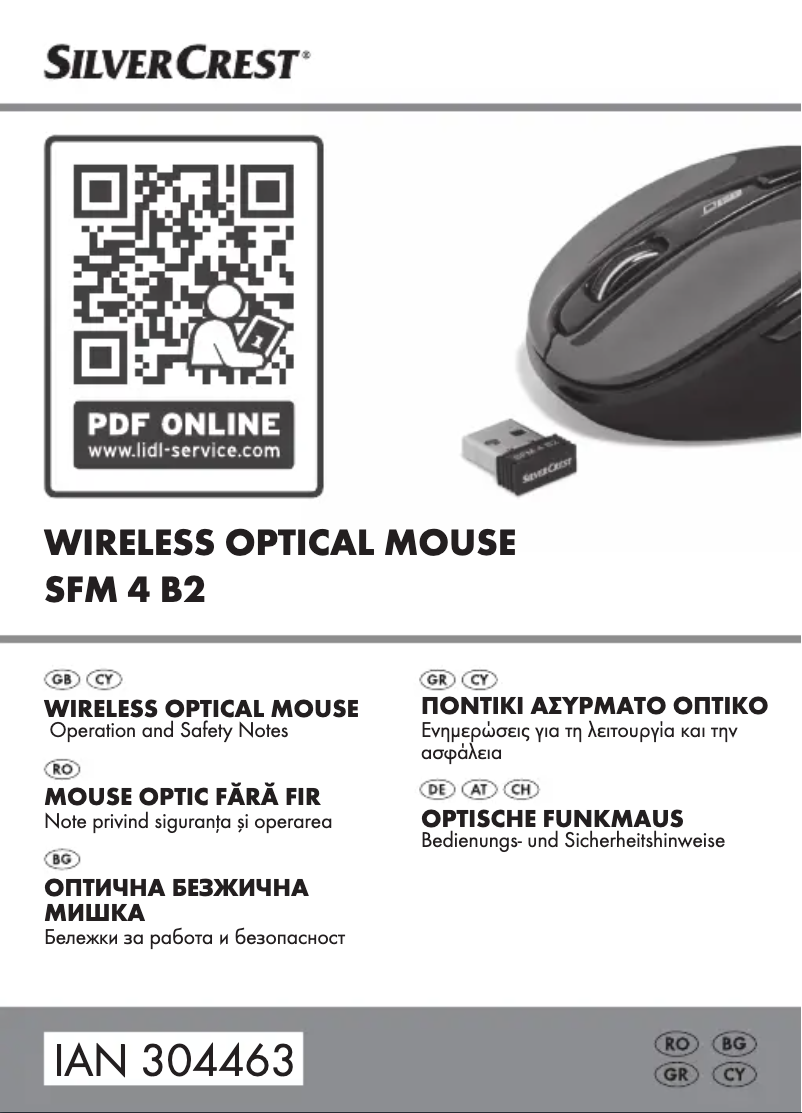Page 1 of the manual User Manual SilverCrest SFM 4 B2