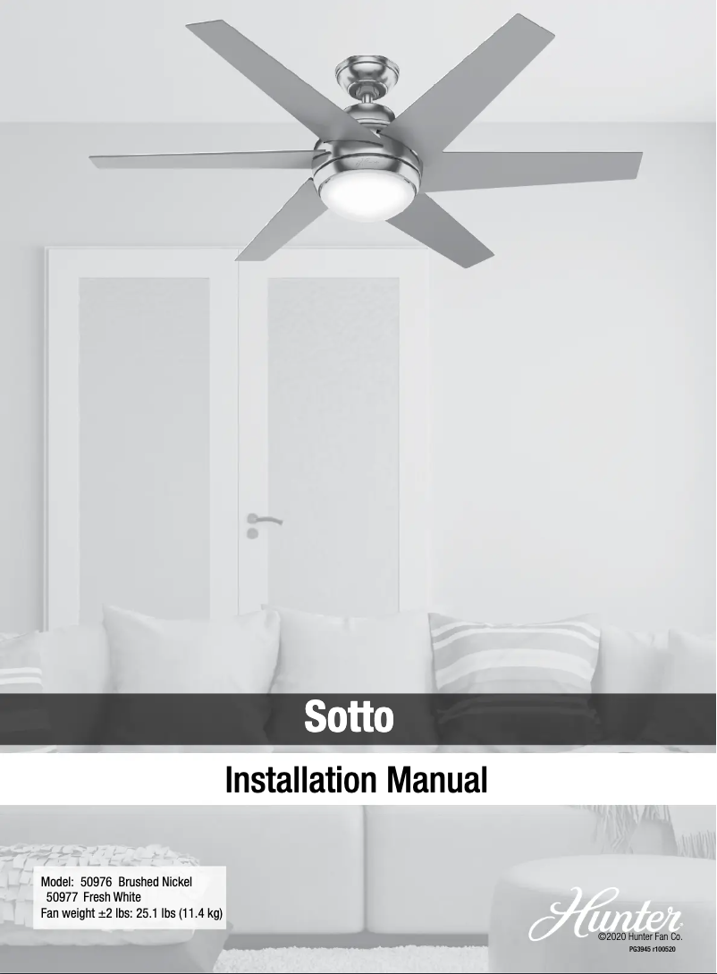 First page image of the manual for Sotto