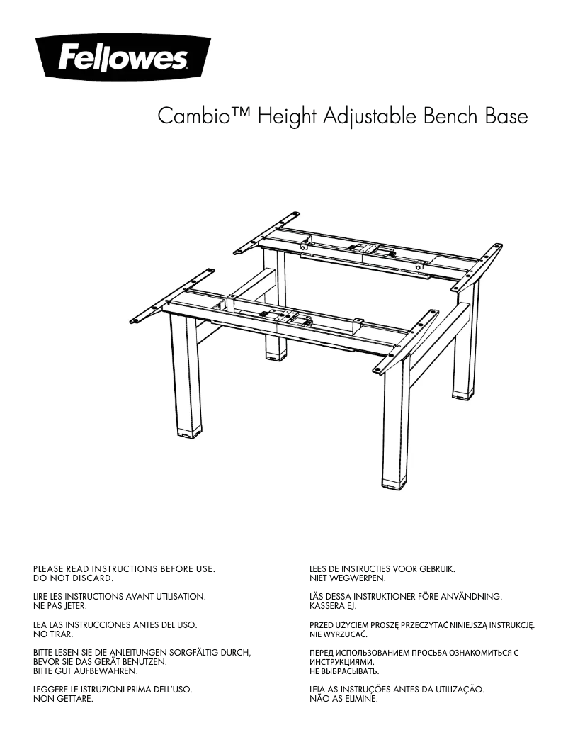 Page 1 of the manual User Manual Fellowes Cambio