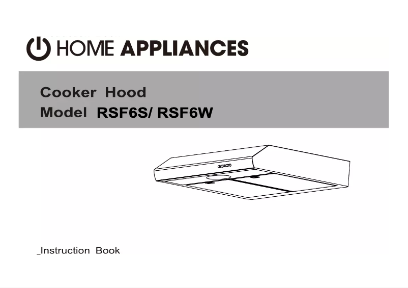 First page image of the manual for RSF6W