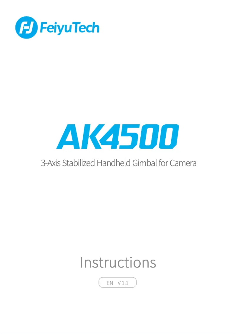 First page image of the manual for AK4500