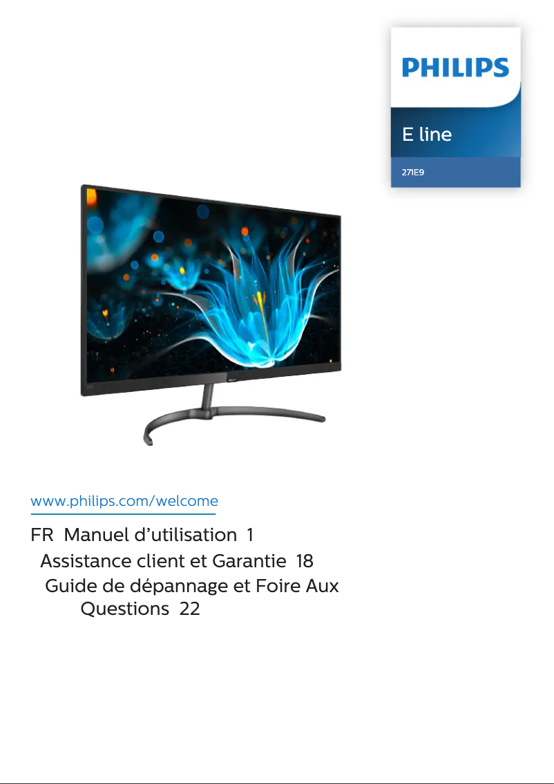 Page 1 of the manual User Manual Philips E Line 271E9