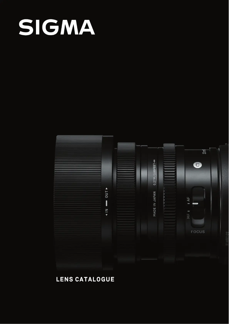 Page 1 of the manual Brochure Sigma 56mm F1.4 DC DN