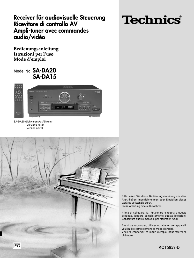 Page 1 of the manual User Manual Technics SA-DA15