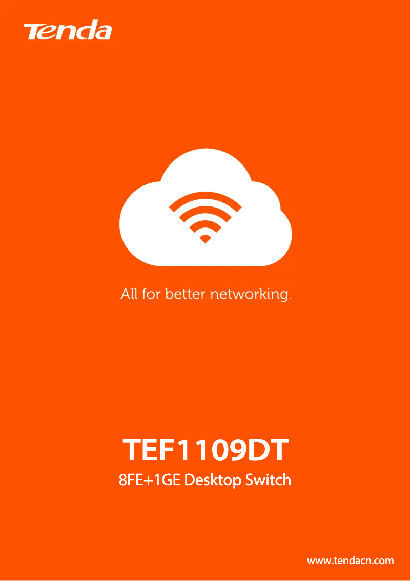 Page 1 of the manual Technical Sheet Tenda TEF1109DT