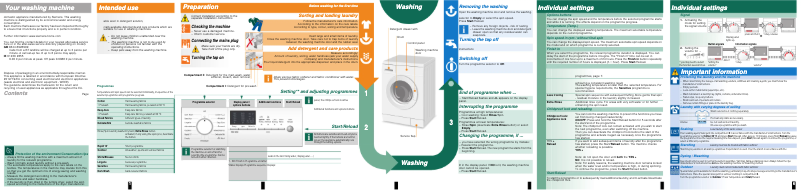 Page 1 of the manual Use and Maintenance Manual Siemens WM14E461GB