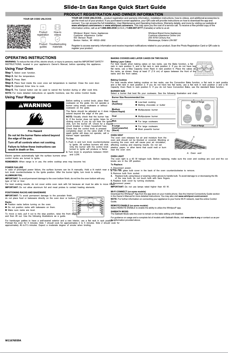 First page image of the manual for WEG750H0HW