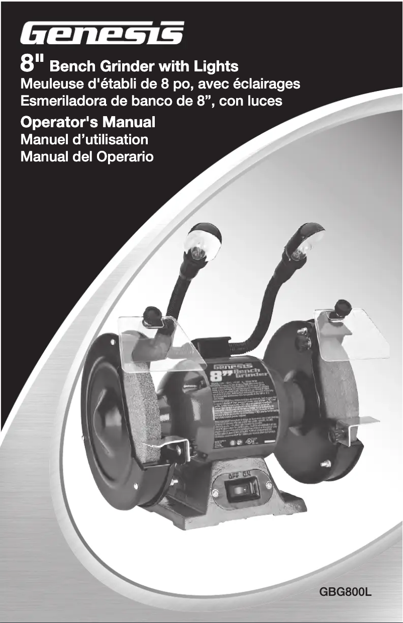 First page image of the manual for GBG800L