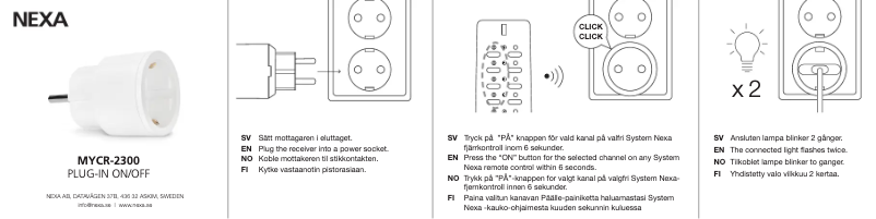 First page image of the manual for MYCR-2300