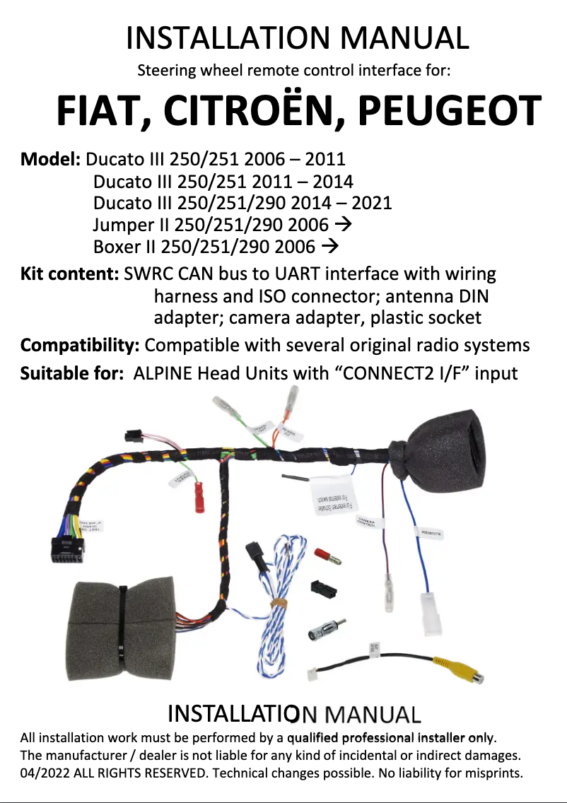 First page image of the manual for APF-X304DU